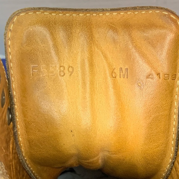 Cole Haan Leather Boots 6M 6 M Narrow Cottage Core Combat Style Ankle — Rare - Picture 8 of 8